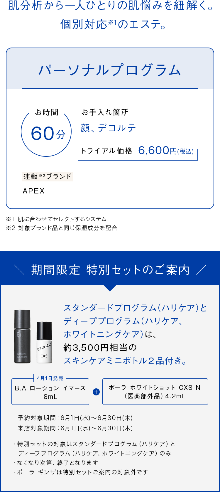 パーソナルプログラム