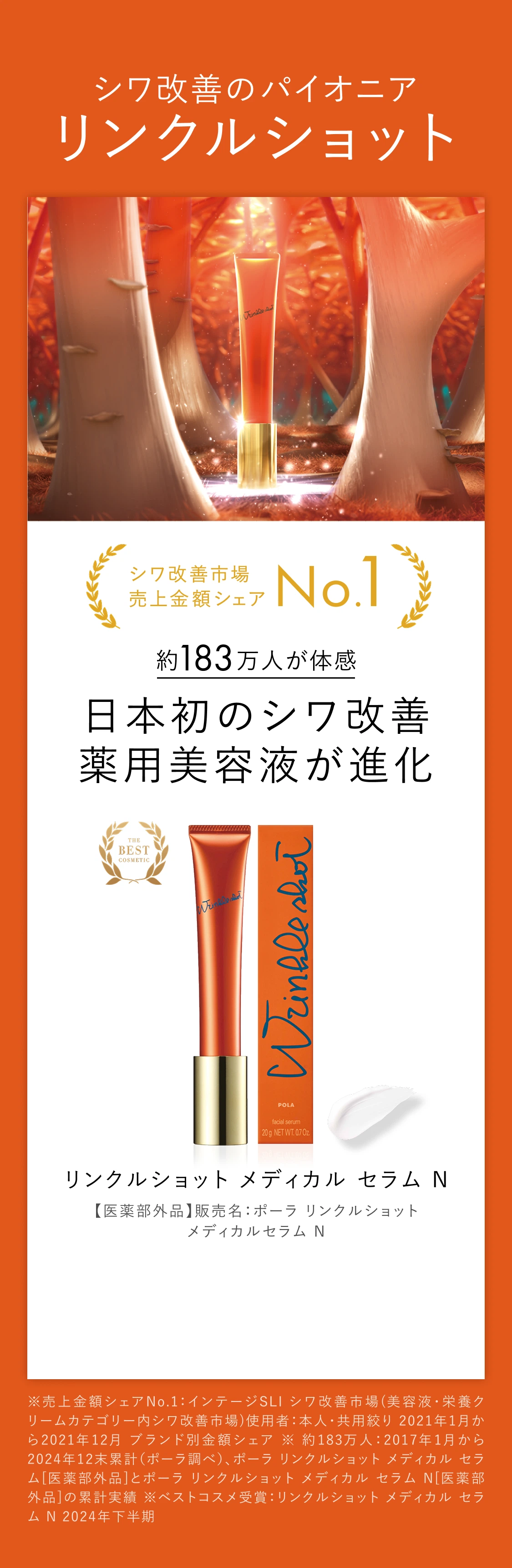 シワ改善のパイオニア リンクルショット