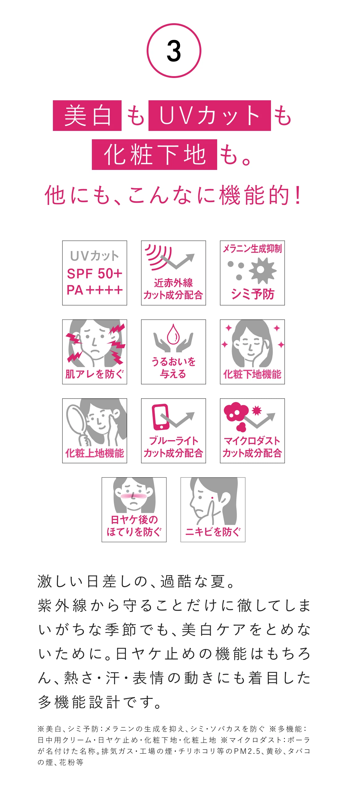 美白もUVカットも化粧下地も。