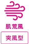 肌荒風：影響なし