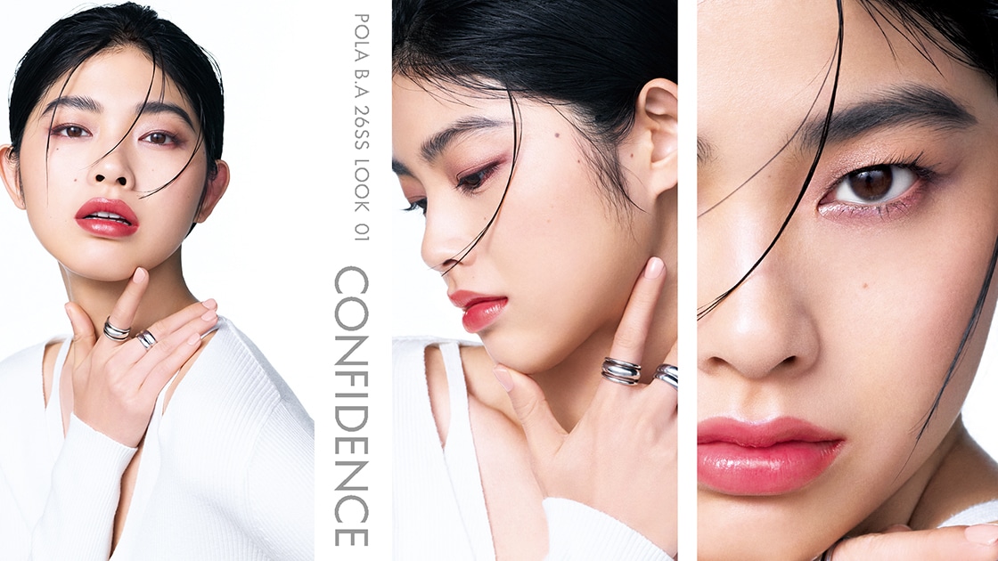 POLA B.A 26SS LOOK 01 CONFIDENCE makeup by HIROKI NAKAOKA