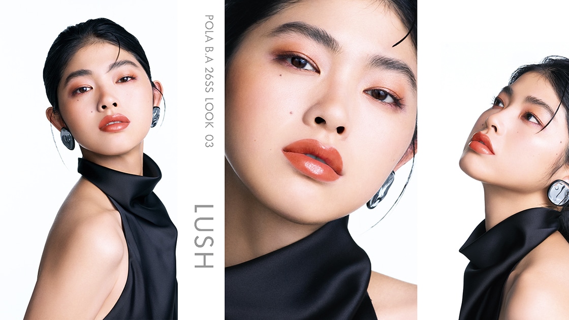 POLA B.A 26SS LOOK 02 LUSH makeup by AKI HANATAKA