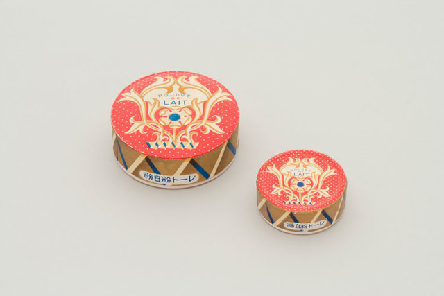 レート粉白粉、平尾賛平商店、昭和10年/1935発売。第二次世界大戦前に販売されていた粉白粉のパッケージ。白色・肌色・濃肌色・オークルの4色展開だった (3358)