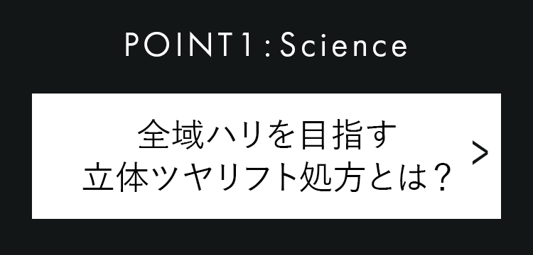 POINT1:Science 全域ハリを目指す 立体ツヤリフト処方とは?