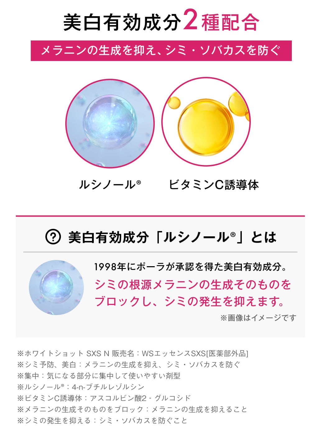 気になる部分にピタッと密着。シミ予防ならポーラ集中美白美容液。