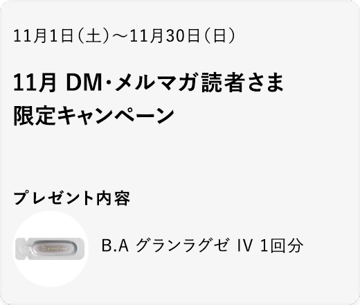 11月 DM・メルマガ読者さま限定キャンペーン