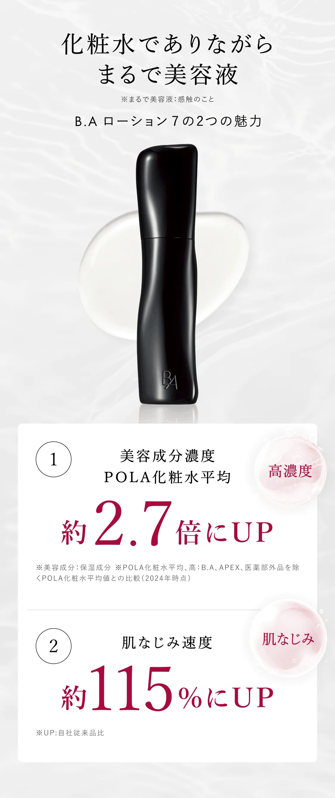 ポーラ最高峰ブランドを象徴する化粧水「B.A ローション 7」 | ポーラ