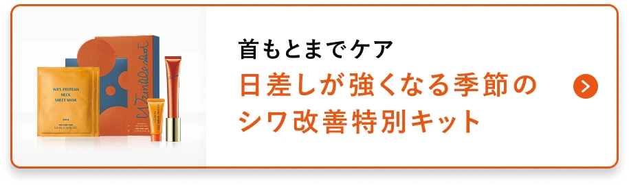 首もとまでケア 日差しが強くなる季節のシワ改善特別キット