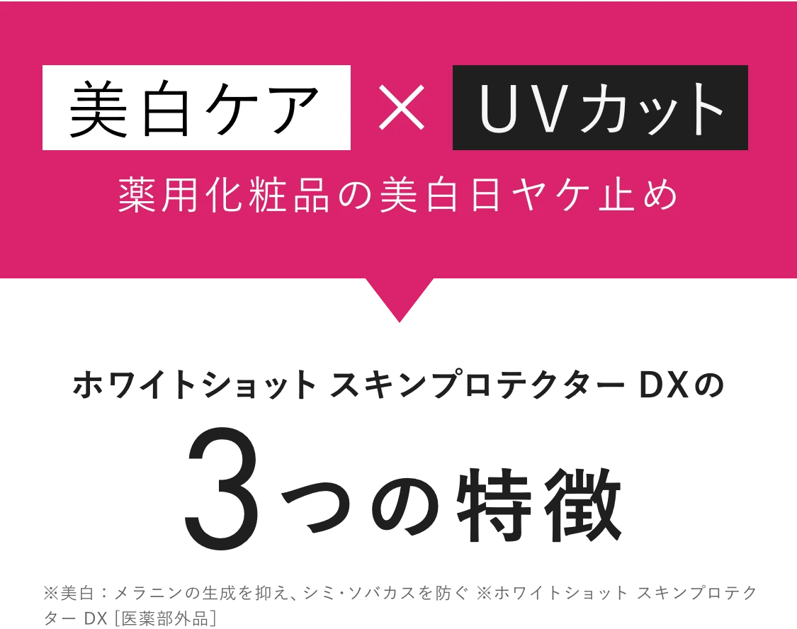 ホワイトショット スキンプロテクター DXの3つの特徴