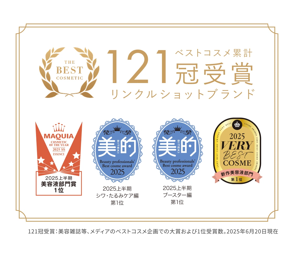ベストコスメ累計121冠受賞リンクルショットブランド