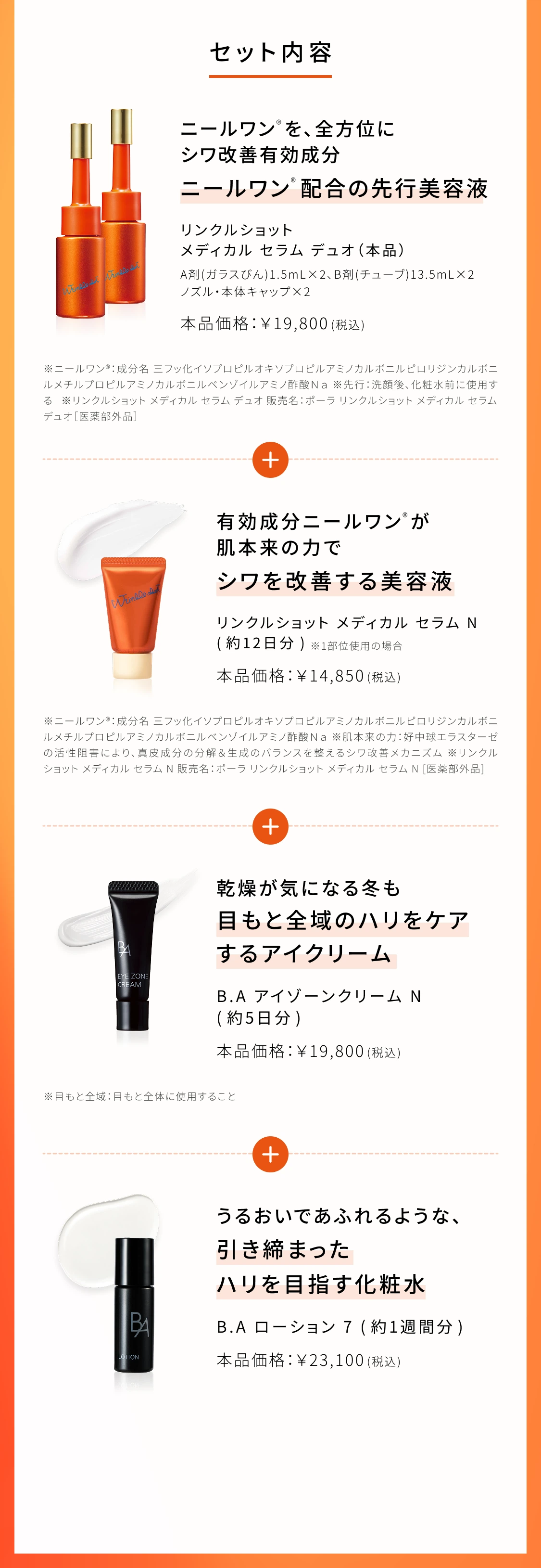 ニールワン配合の全顔先行美容液「リンクルショット メディカル セラム