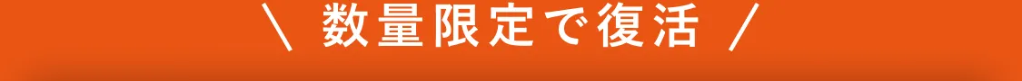 数量限定で復活